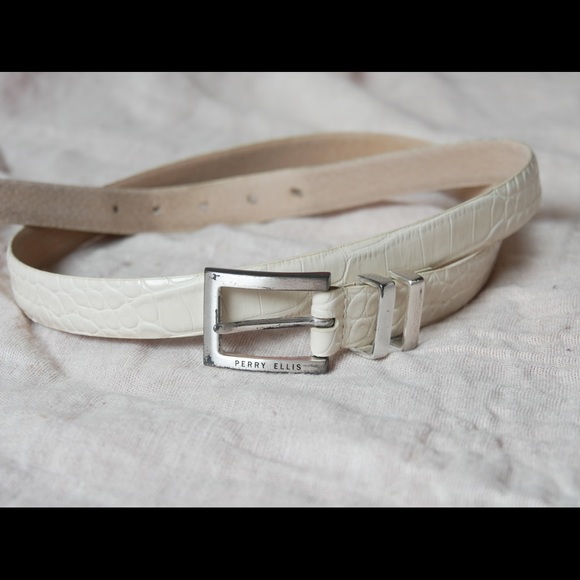 Leather Belt - Cream - Picture 2 of 3